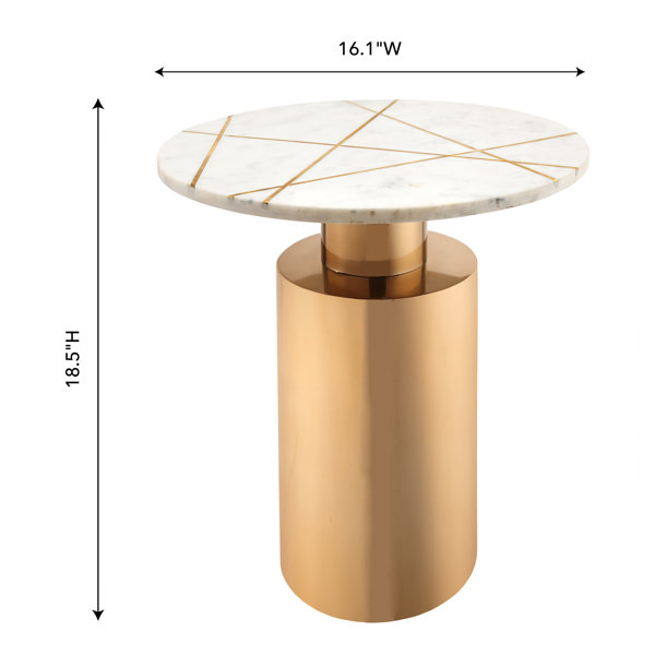 Marble Top Pedestal End Table & Reviews AllModern